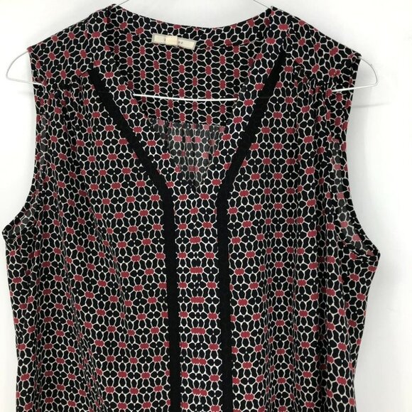 Pleione Sleeveless Blouse Micro Patterning V neck XS - Picture 6 of 9